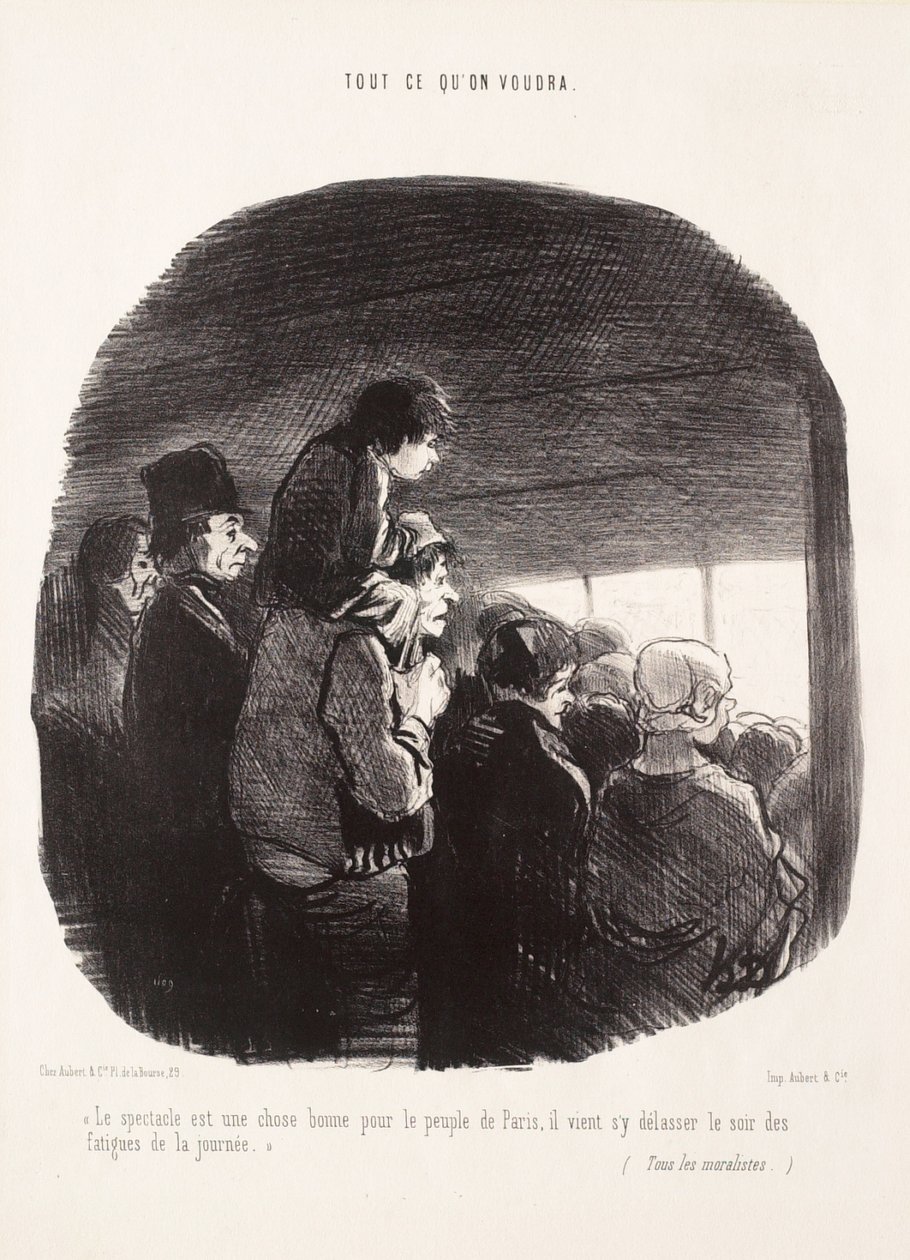 Das Schauspiel ist eine gute Sache für das Volk von Paris von Honoré Daumier