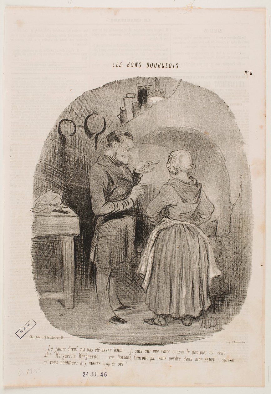 Das Eigelb ist nicht ausreichend geschlagen. von Honoré Daumier
