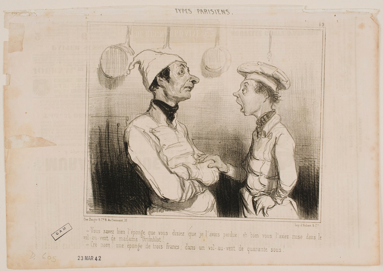 ...Der Schwamm, von dem Sie mir sagten, ich hätte ihn verloren... von Honoré Daumier