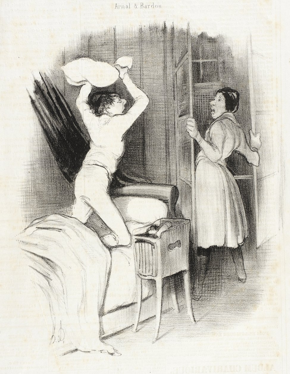 Théâtre du Vaudeville - Nach Mitternacht von Honoré Daumier