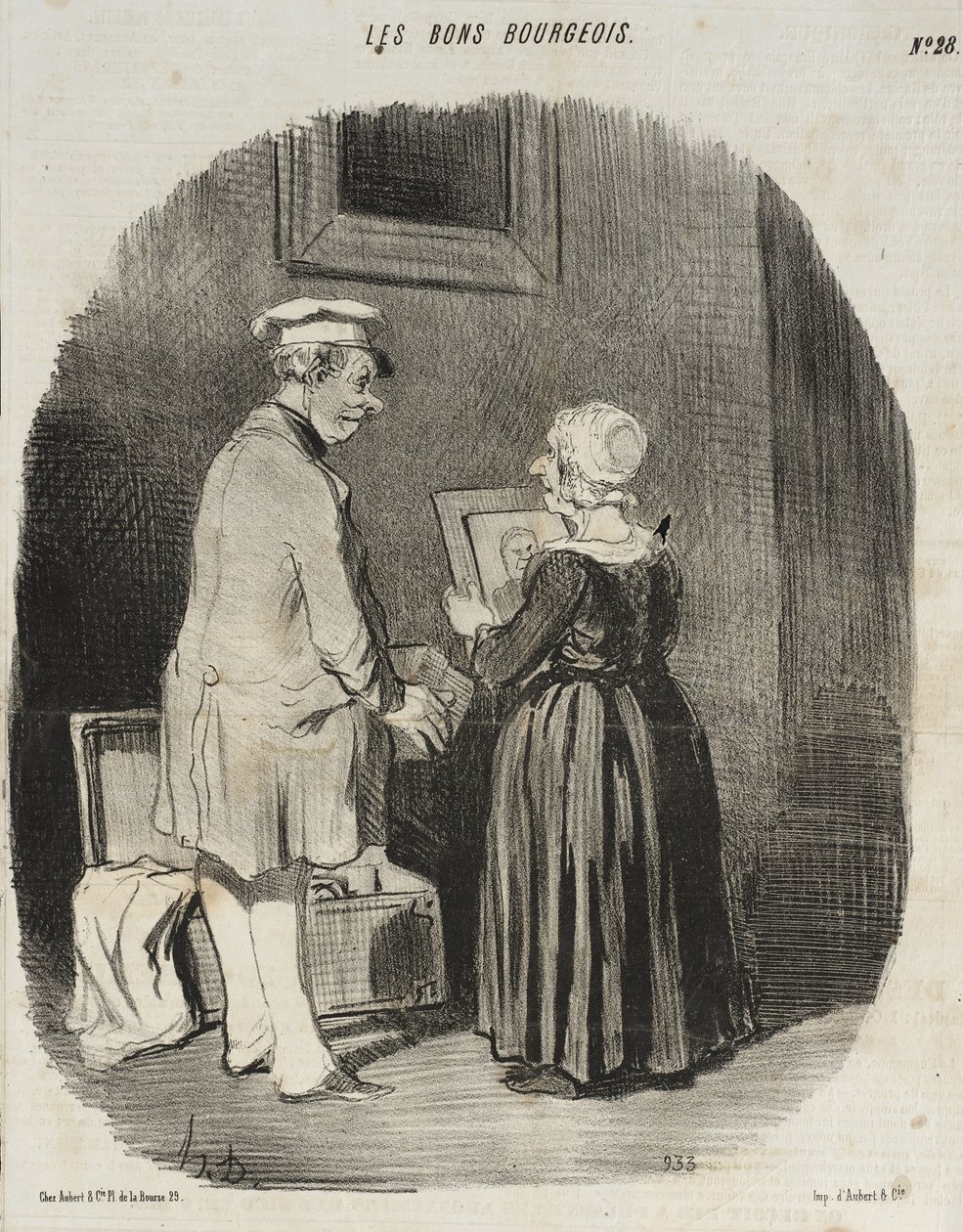 Schau, meine Frau, da ist mein Porträt als Daguerreotypie... von Honoré Daumier