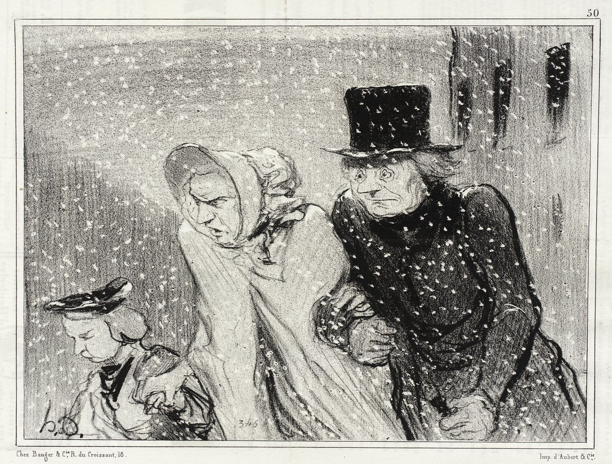 Du gehst mir auf die Nerven, meine Frau! ... schon seit einer Stunde ... von Honoré Daumier