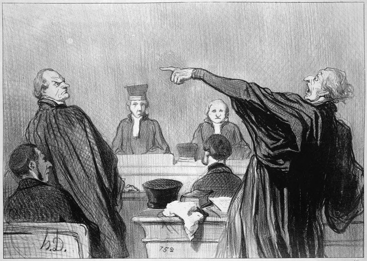 Ein hoffender Anwalt von Honoré Daumier