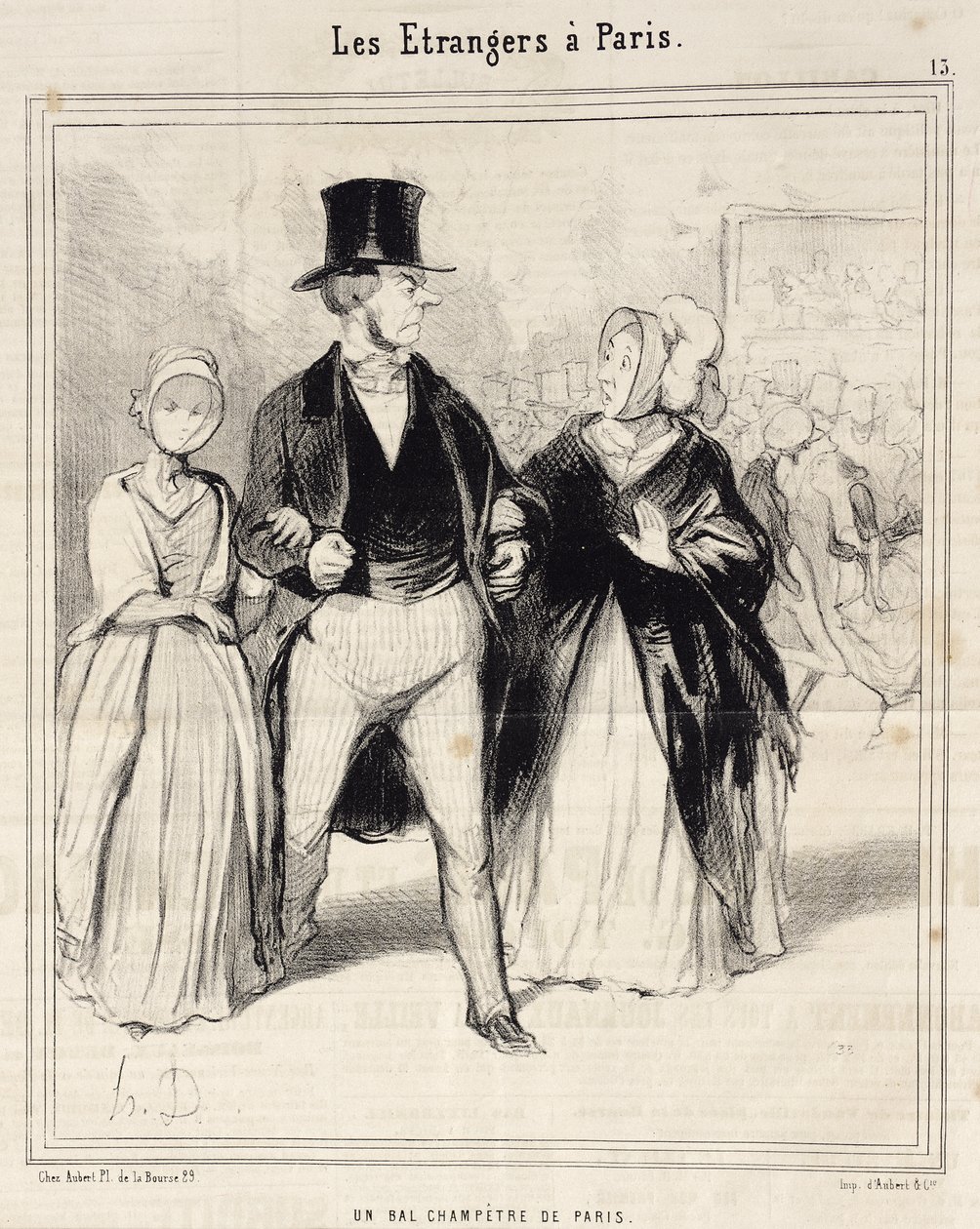 Ein ländlicher Ball in Paris von Honoré Daumier