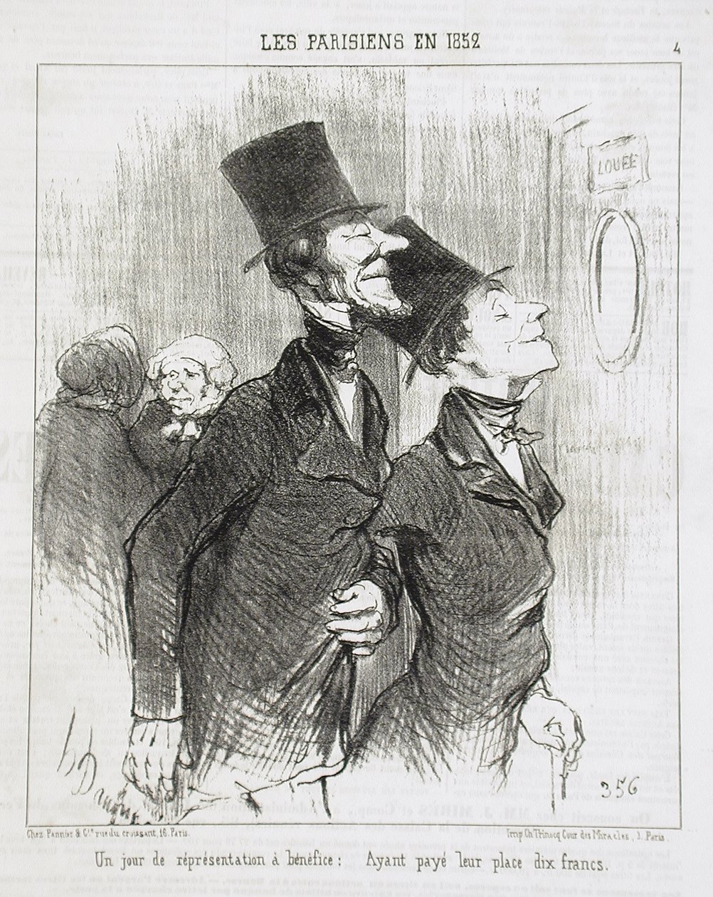 Ein Tag mit einer Benefizvorstellung! von Honoré Daumier