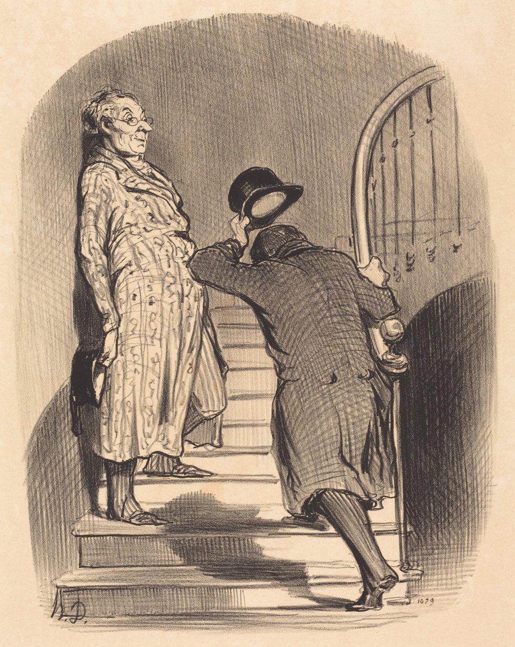 Ein Mieter, der seine Miete pünktlich zahlt von Honoré Daumier