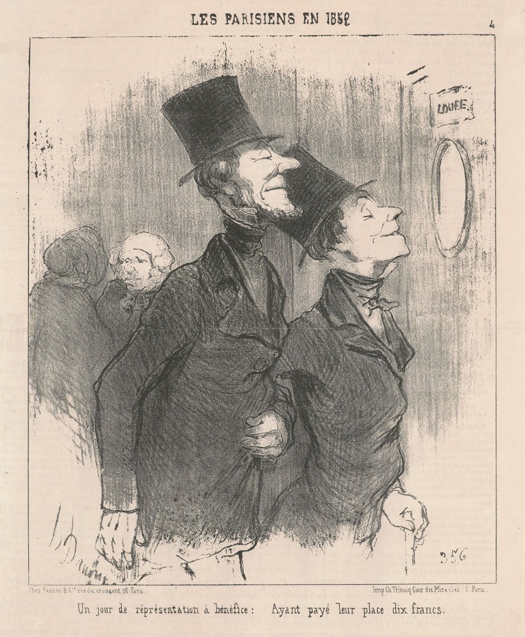 Ein Tag mit einer Benefizvorstellung von Honoré Daumier