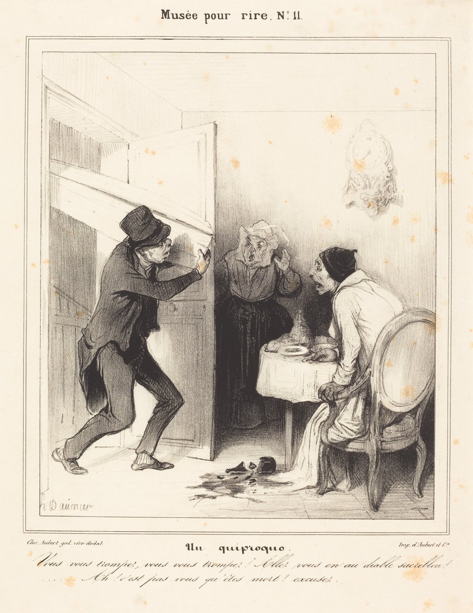 Ein Missverständnis - Sie irren sich... gehen Sie... zum Teufel... von Honoré Daumier