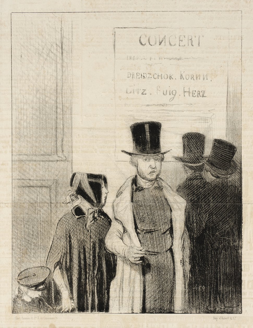 Eine Konzertankündigung von Honoré Daumier