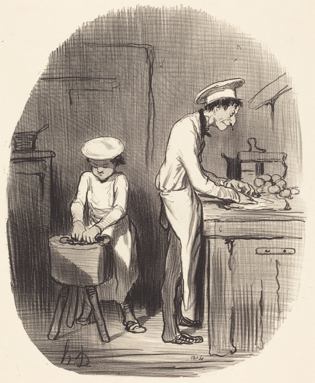 Siehst du, Kleiner, du liegst falsch... von Honoré Daumier