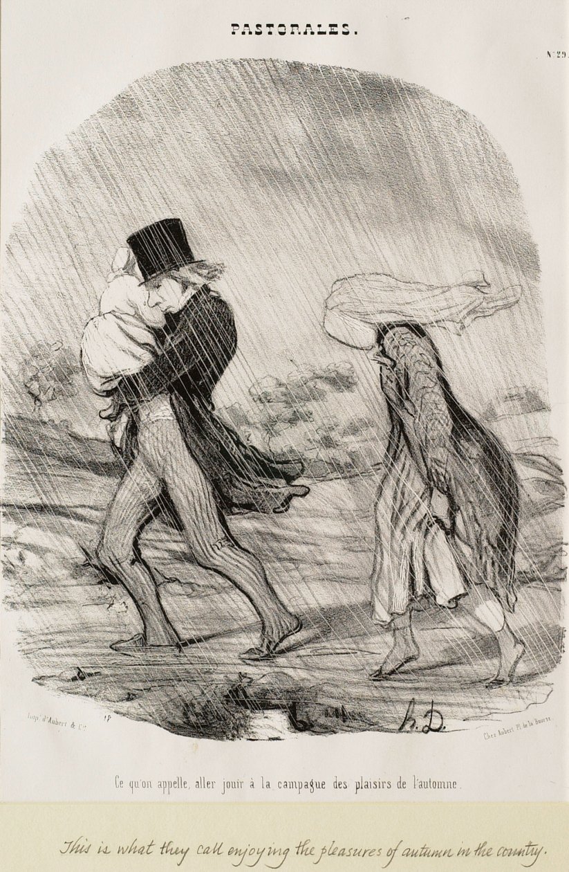 Was man so nennt: aufs Land fahren, um es zu genießen von Honoré Daumier