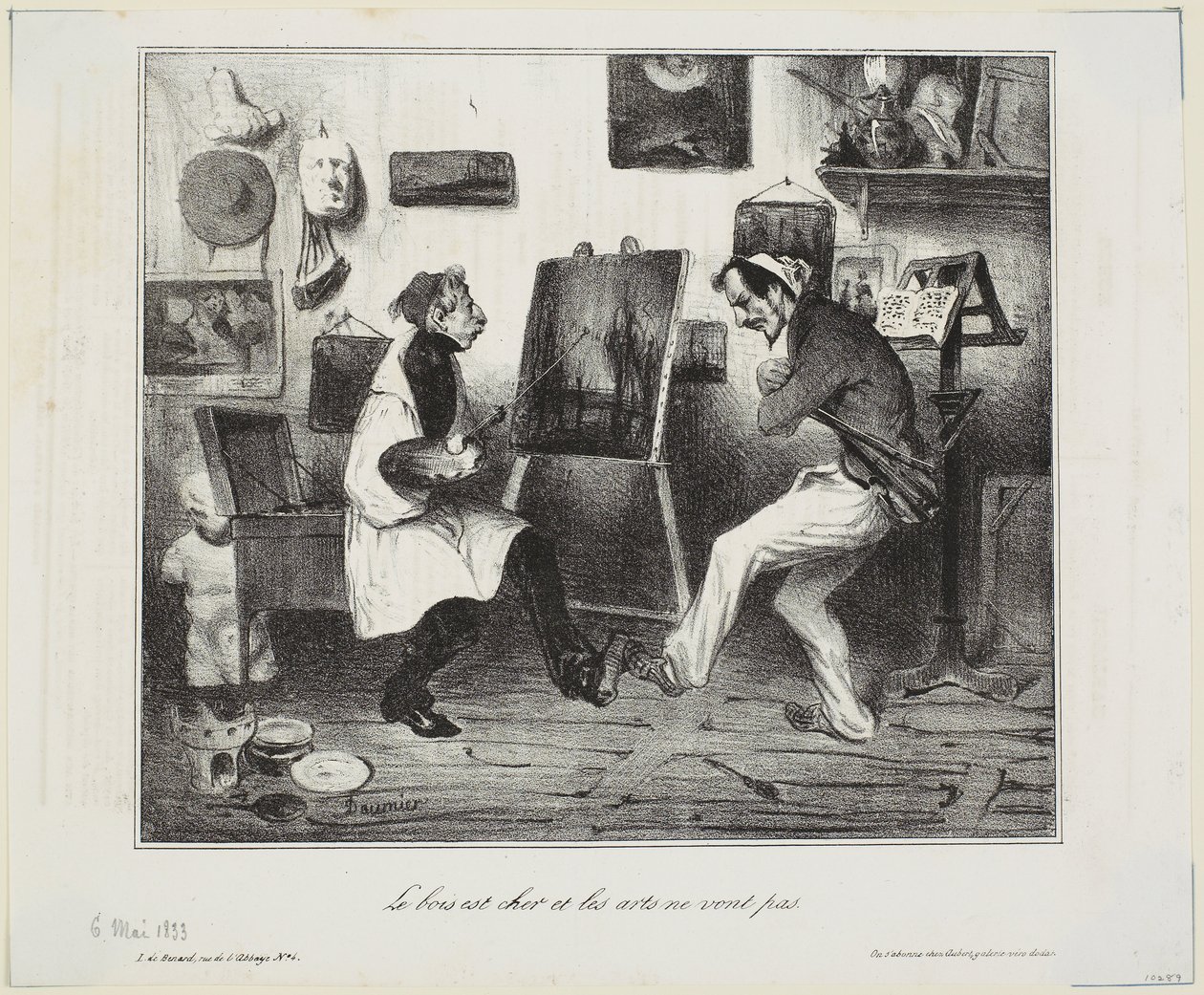 Holz ist teuer und den Künsten geht es nicht gut von Honoré Daumier