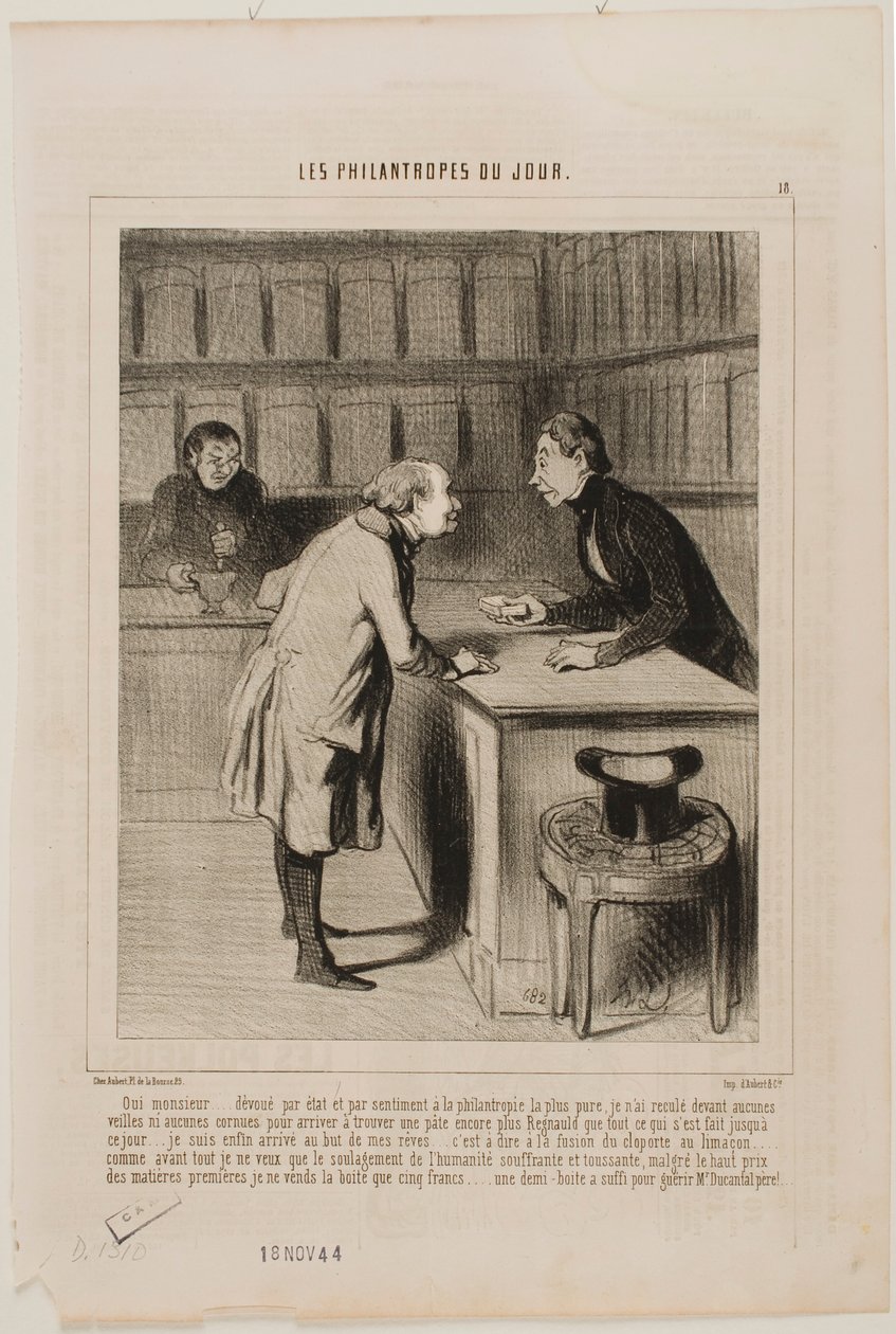 Ja Monsieur, voll und ganz dem Staat und meinem philanthropischen Schicksal gewidmet... von Honoré Daumier