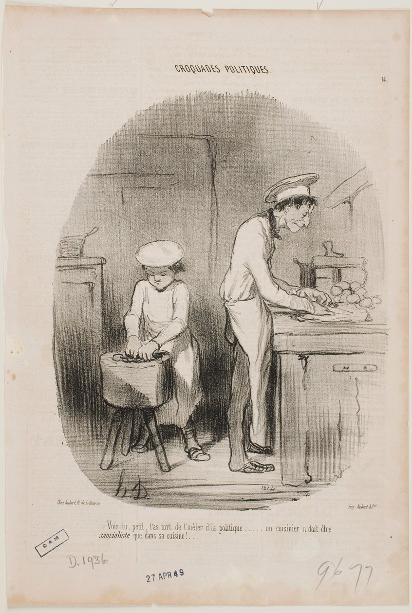 Siehst du, junger Mann, du solltest dich wirklich nicht in die Politik einmischen. von Honoré Daumier