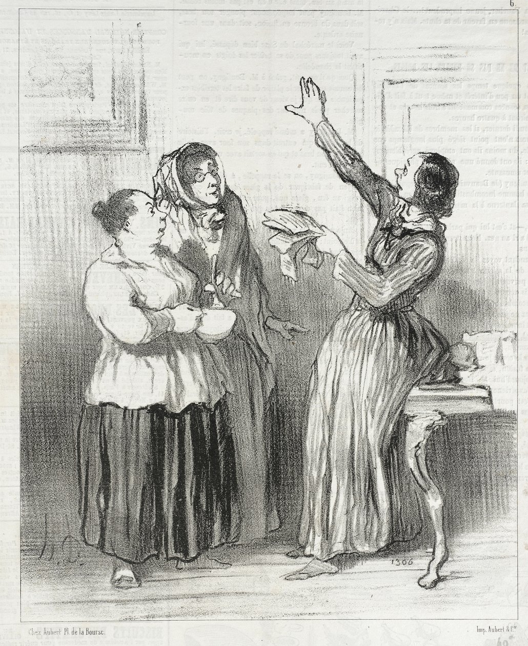 ...was ist die Frau heute in der Gesellschaft... von Honoré Daumier
