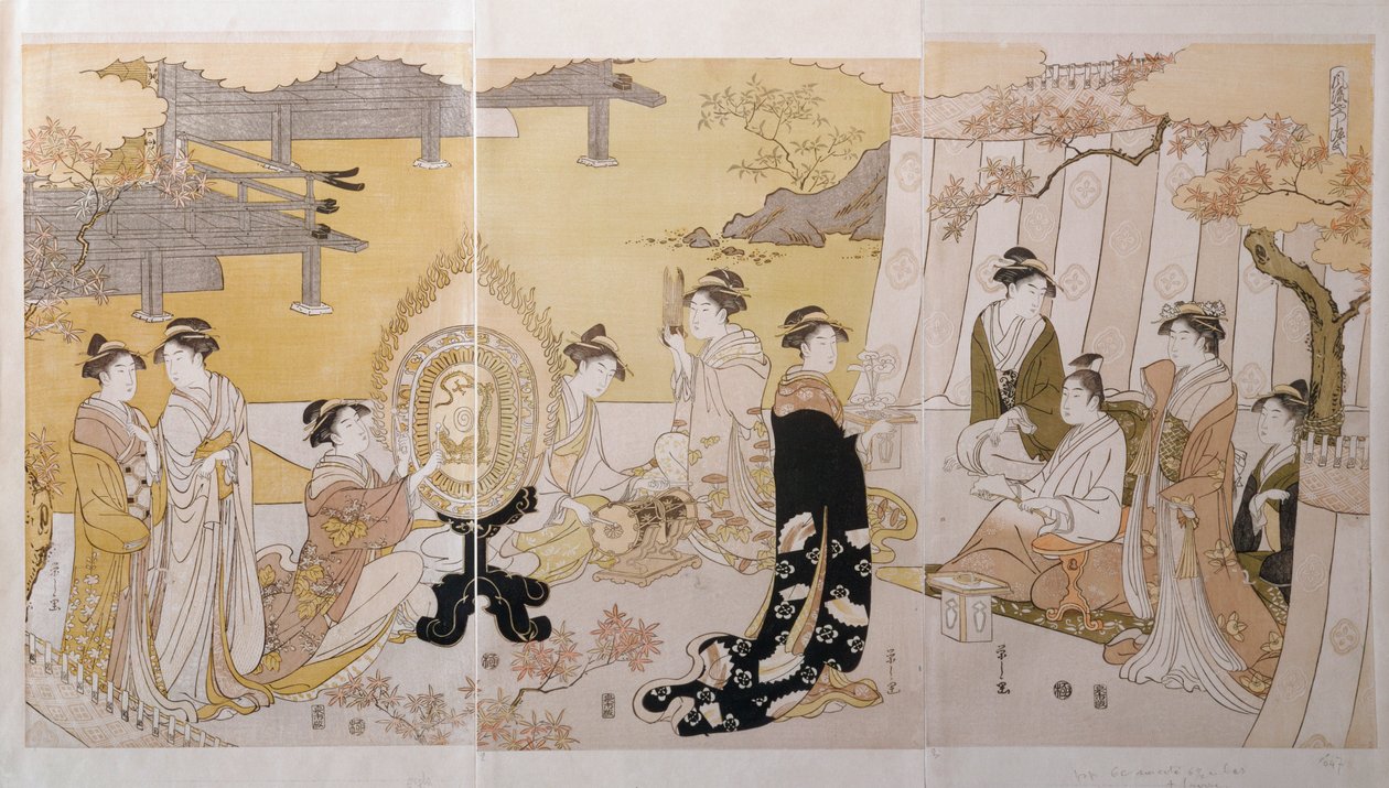 Konzert mit antiken Instrumenten von Hosoda Eisho