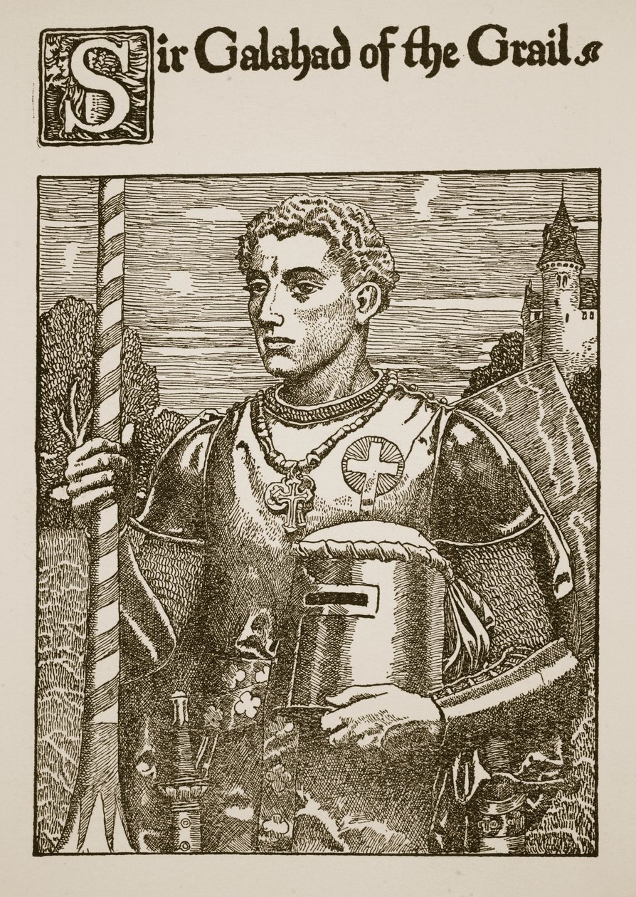 Sir Galahad vom Gral, Illustration aus 