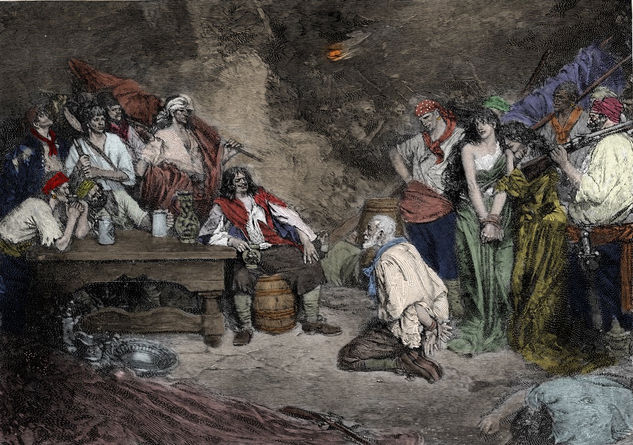 Sir Henry Morgan in Porto Bello von Howard (after) Pyle