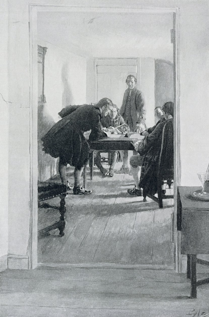 Im alten Raleigh Tavern, Illustration aus 