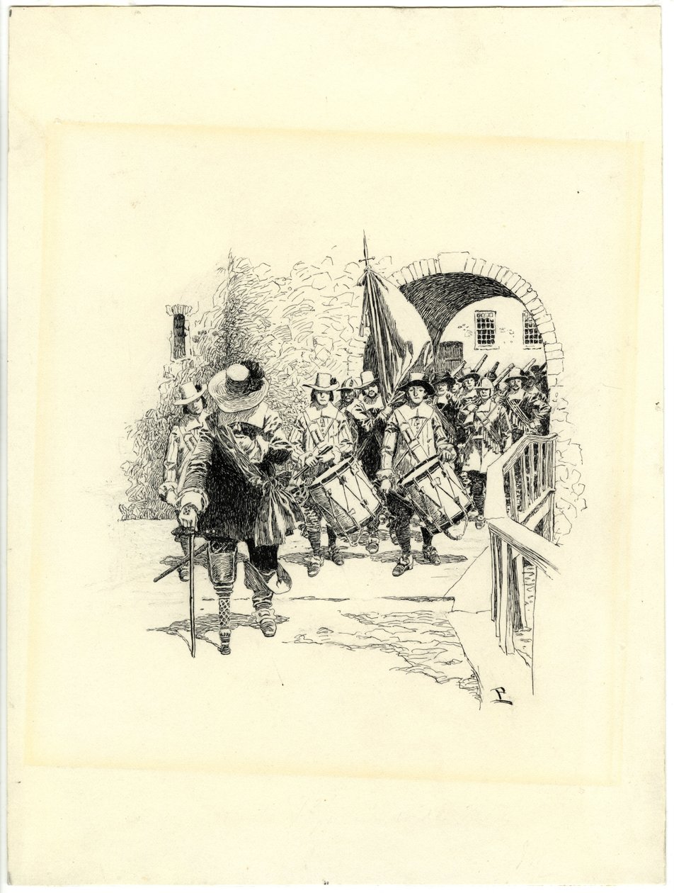 Schlussstück für Die Evolution von New York, II von Howard Pyle