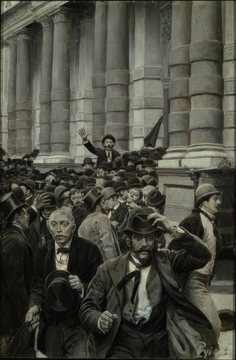 Der Ansturm auf die New Yorker Börse am 18. September 1873 von Howard Pyle