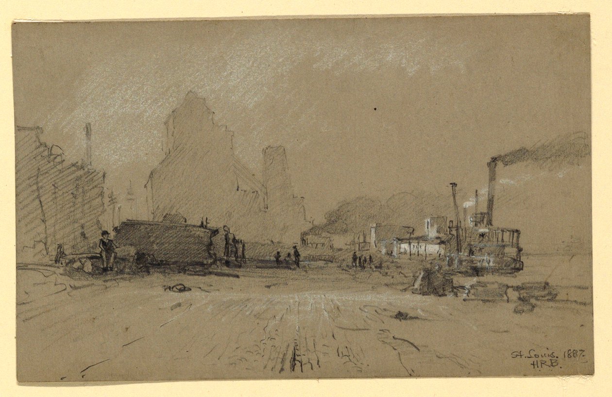 Am Mississippi in St. Louis von Howard Russell Butler
