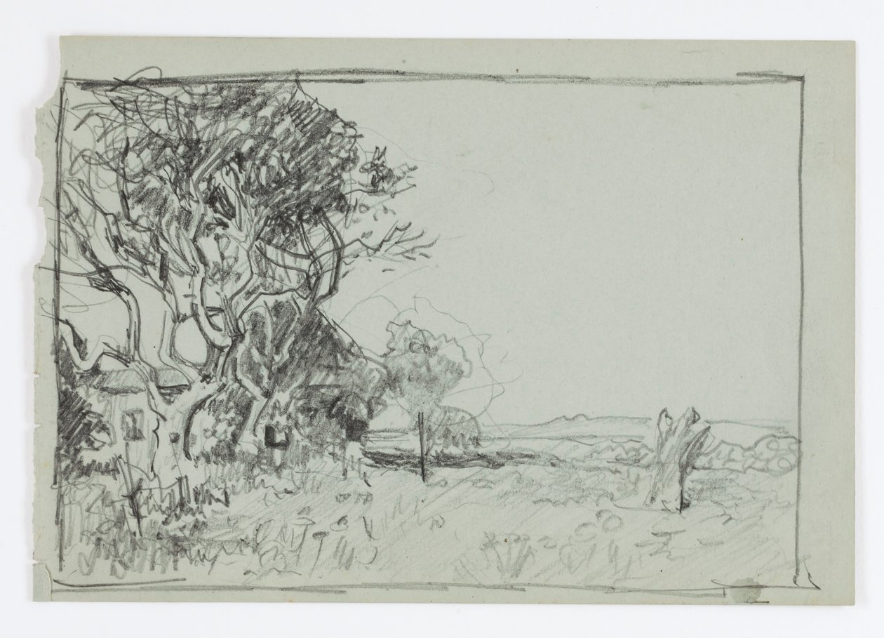 Ohne Titel (Baum mit Haus) von Howard Russell Butler
