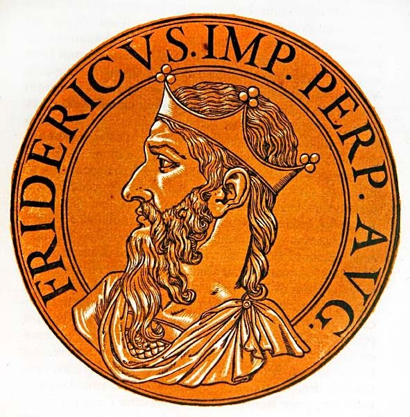 Medaillonporträt von Friedrich I. Barbarossa von Hubert (after) Goltzius