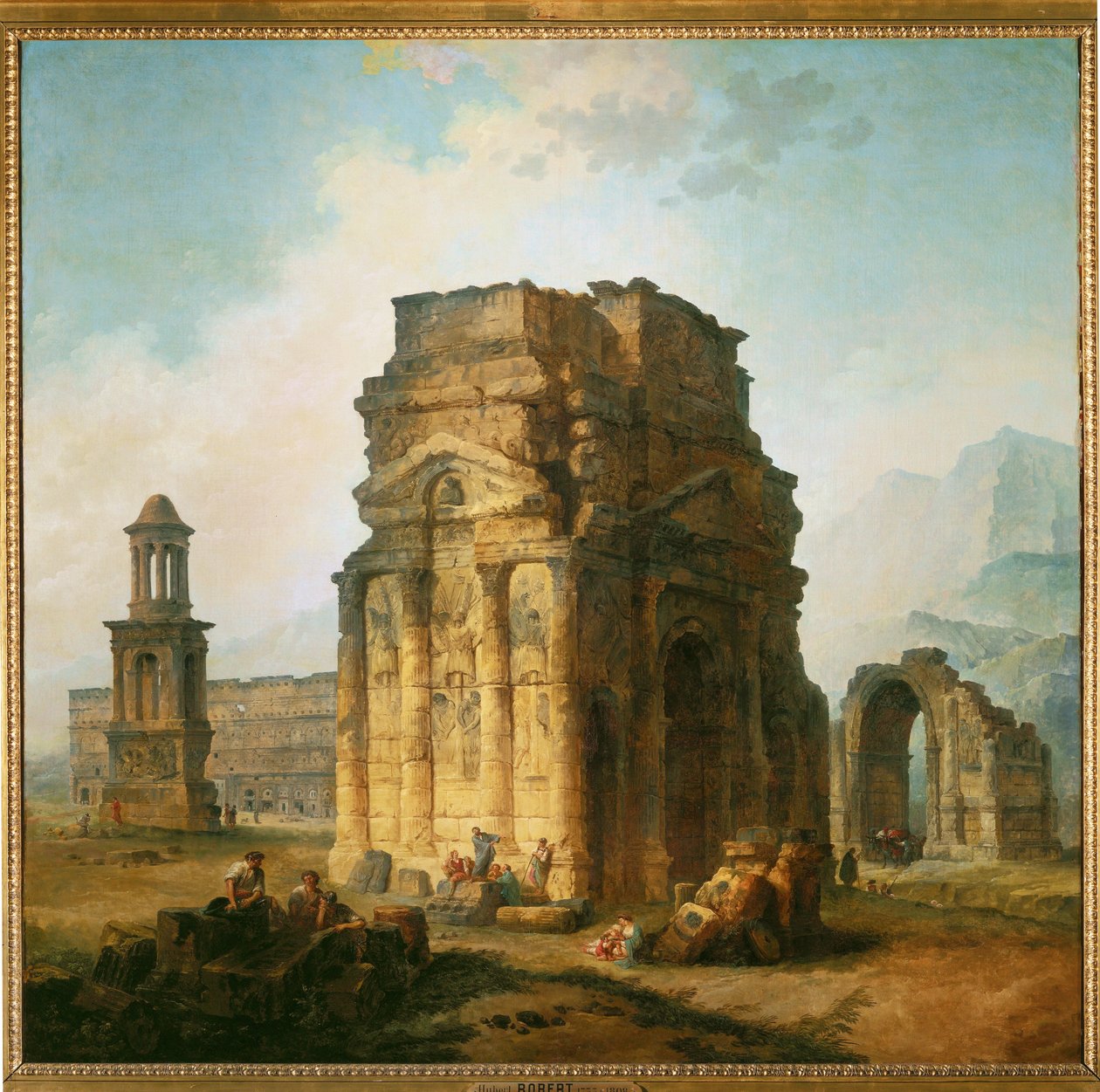 Der Triumphbogen und das Theater von Orange von Hubert (circle of) Robert