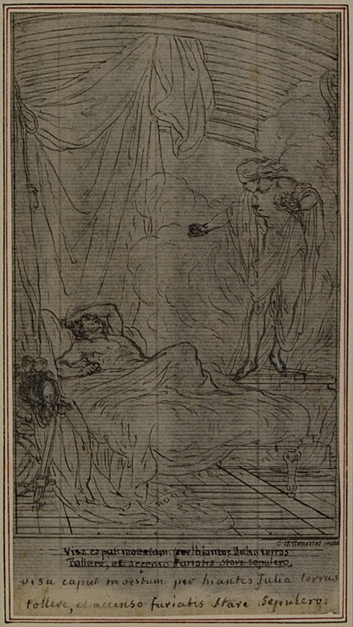 Studie zu Lucains "La Pharsale", Gesang III von Hubert Francois Gravelot