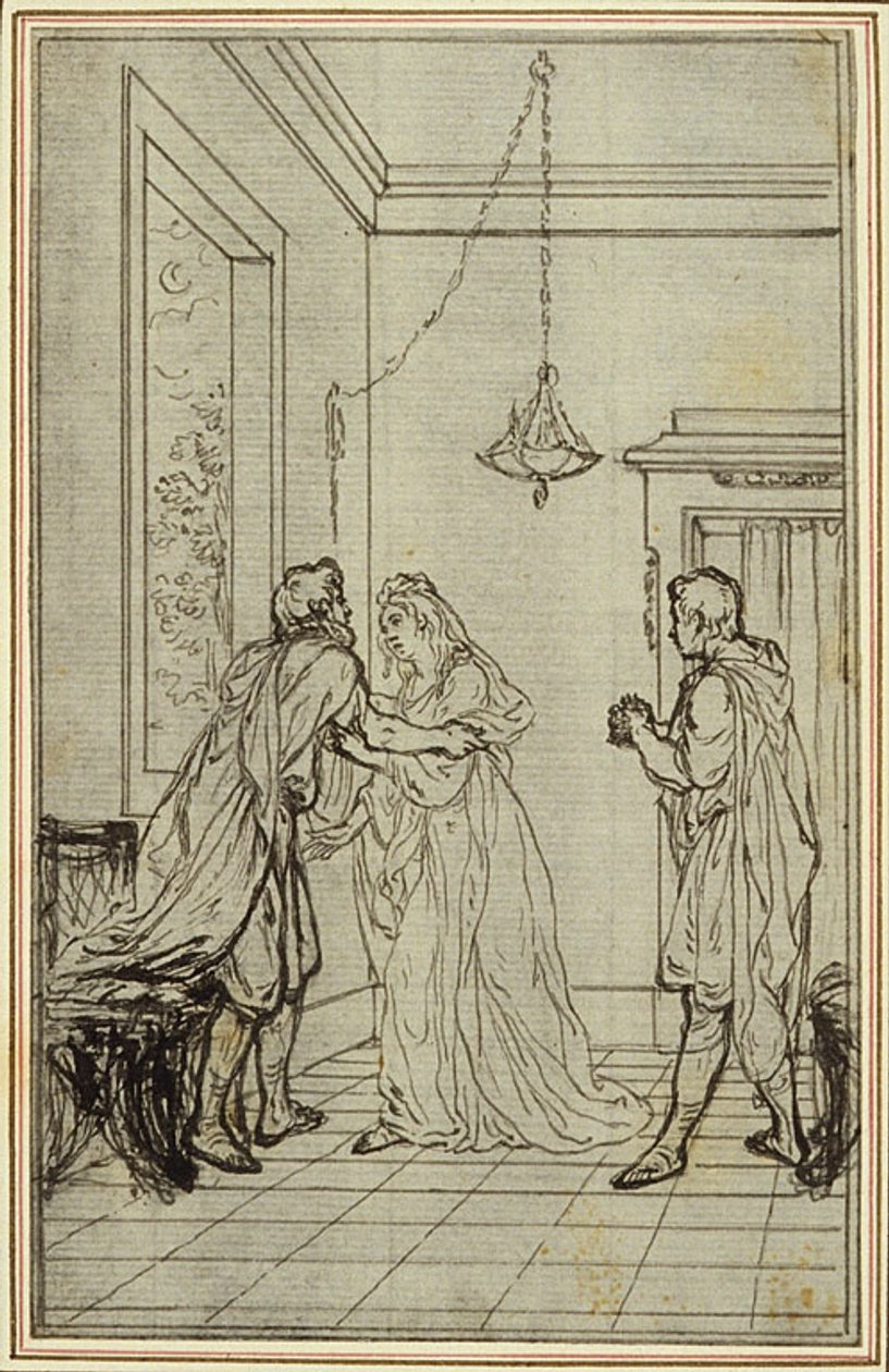 Studie zu Lucains "La Pharsale", Gesang II von Hubert Francois Gravelot