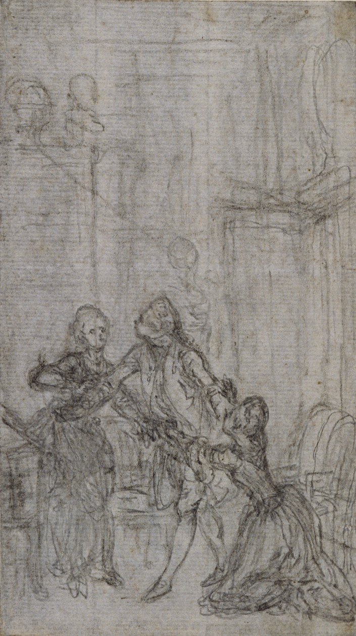 Studie für Vignette-Frontispiz in Charles-Simon Favarts "L