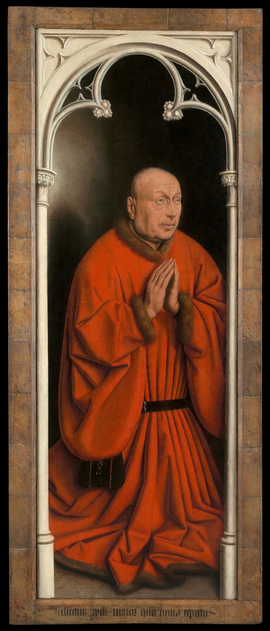 Porträt von Joost Vijdt, Tafel vom Äußeren des Genter Altars von Hubert & Jan van (1390 1441) Eyck