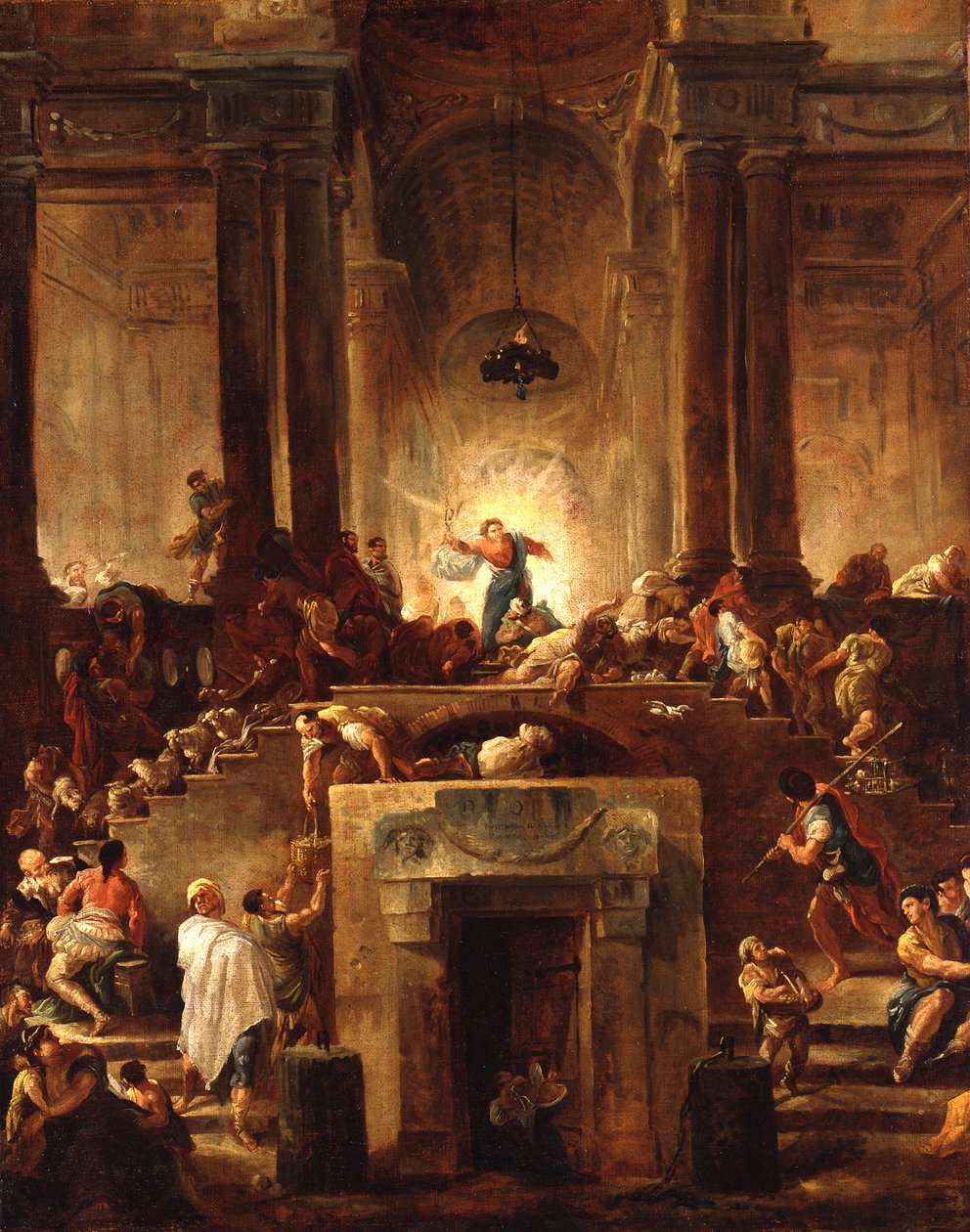 Christus vertreibt die Wechsler aus dem Tempel von Hubert Robert