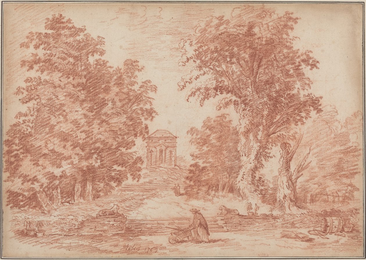 Italienischer Park mit einem Tempietto von Hubert Robert