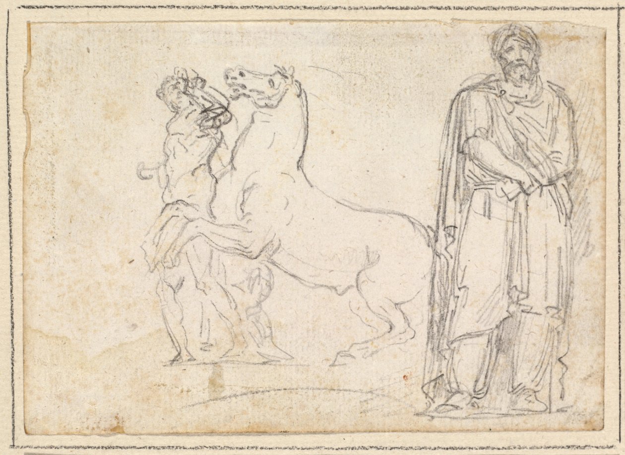 Einer der "Dioskuren" und ein barbarischer Gefangener von Hubert Robert