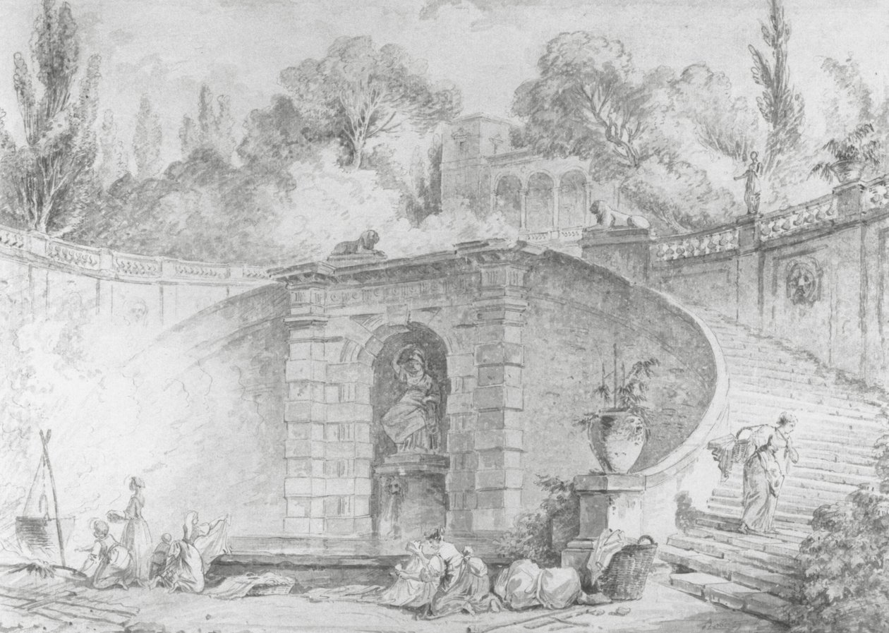 Die große Treppe, 1761-1765 von Hubert Robert