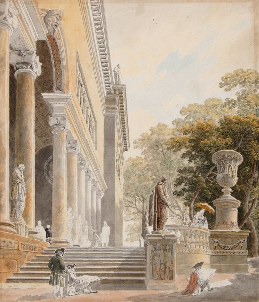Ansicht der Villa Medici von Hubert Robert