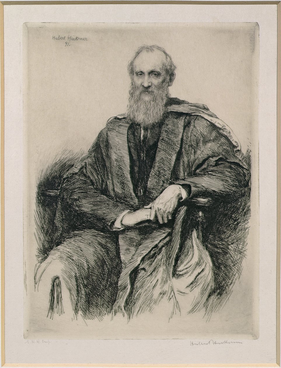 William Thomson, 1. Baron Kelvin (1824-1907) britischer Mathematiker und Physiker, 1891 von Hubert von Herkomer