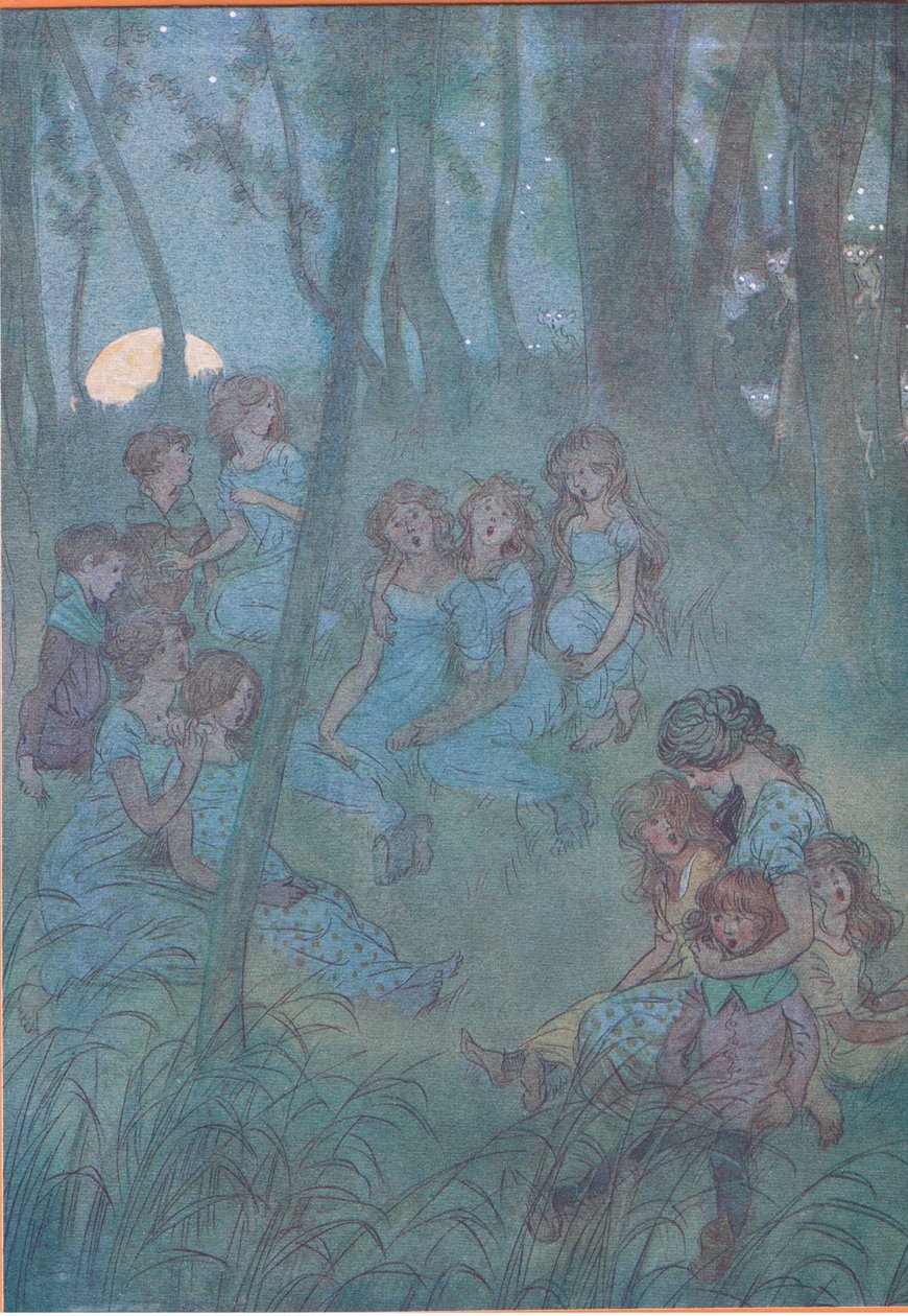 Und jede Nacht singen die Wiesenfeen, Illustration aus Die lustigen Weiber von Windsor, 1910 von Hugh Thomson