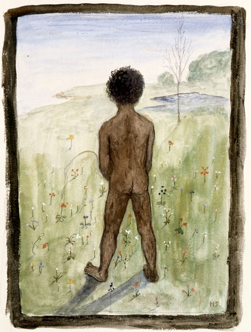 Junge auf der Wiese von Hugo Simberg