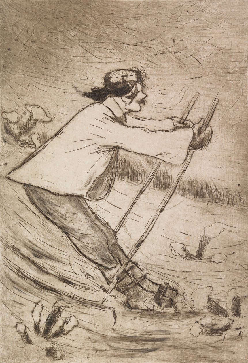 Gallen-Kallela beim Skifahren von Hugo Simberg