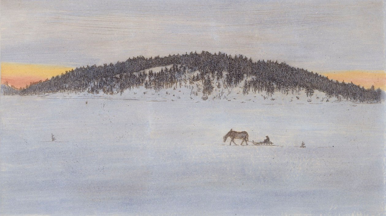 Winterstraße I von Hugo Simberg