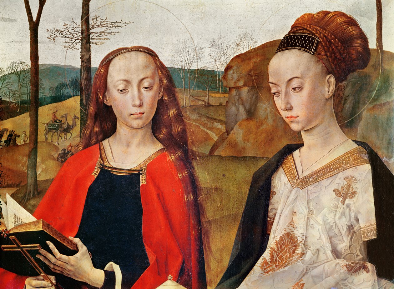Heilige Margarete und Heilige Maria Magdalena (Detail) aus dem Portinari-Altar von Hugo van der Goes