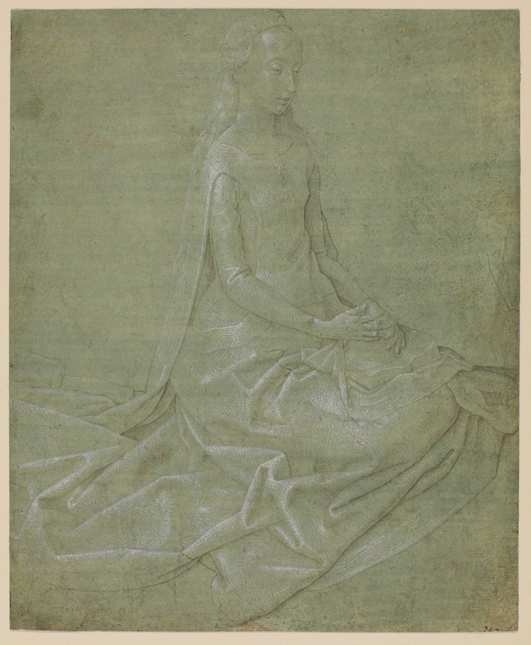 Sitzende weibliche Heilige, um 1475 - 1485 von Hugo van der Goes