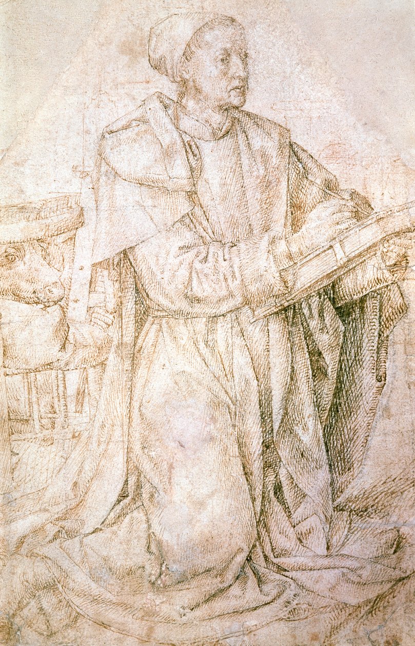 Studie für St. Lukas, von Hugo van der Goes von Hugo van der Goes
