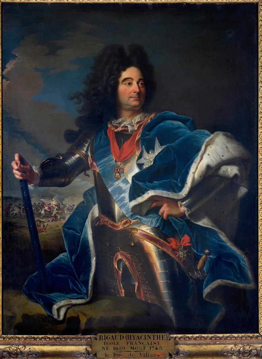 Porträt von Louis Claude Hector Herzog von Villars, Marschall von Frankreich (1652-1734) mit dem Halsband des Ordens vom Goldenen Vlies, ca. 1714 von Hyacinthe Francois Rigaud