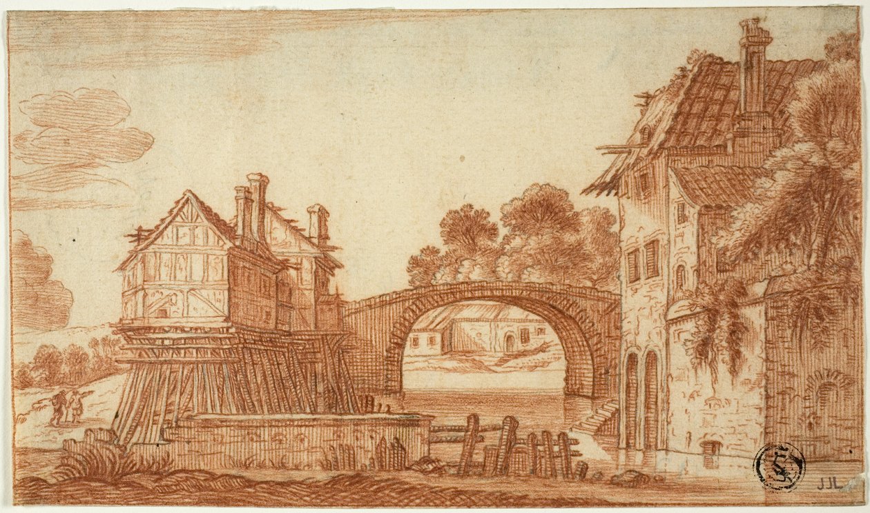 Alte Häuser am Kanal von I Jan van de Velde