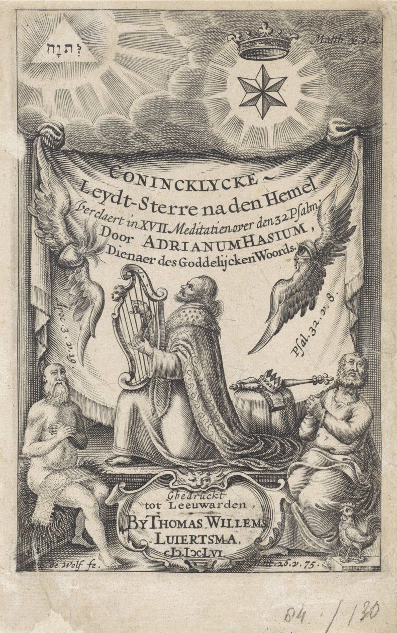 König David als Psalmensänger von I. de Wolf
