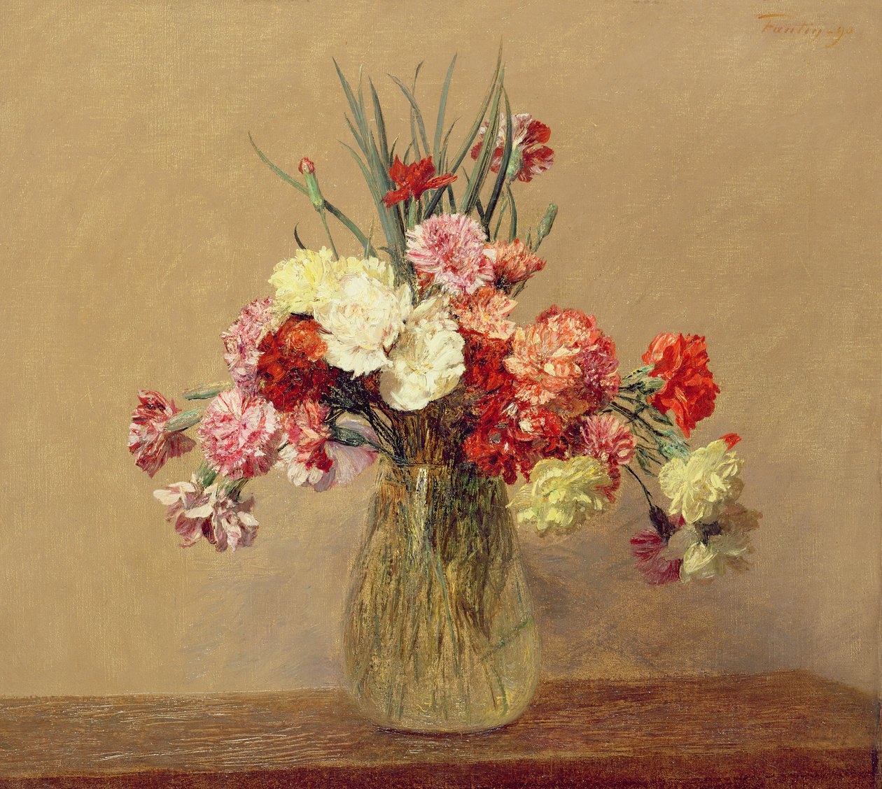 Ein Strauß Nelken, 1890 von Ignace Henri Jean Fantin Latour